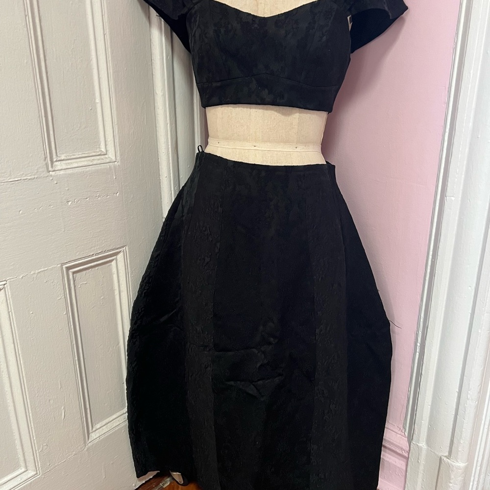 Elegant Black Two-Piece Dress